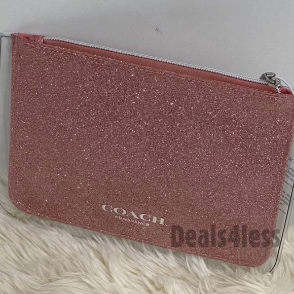 Coach Pouch Organizer Pink Shimmer Case Travel NWT - Picture 4 of 4